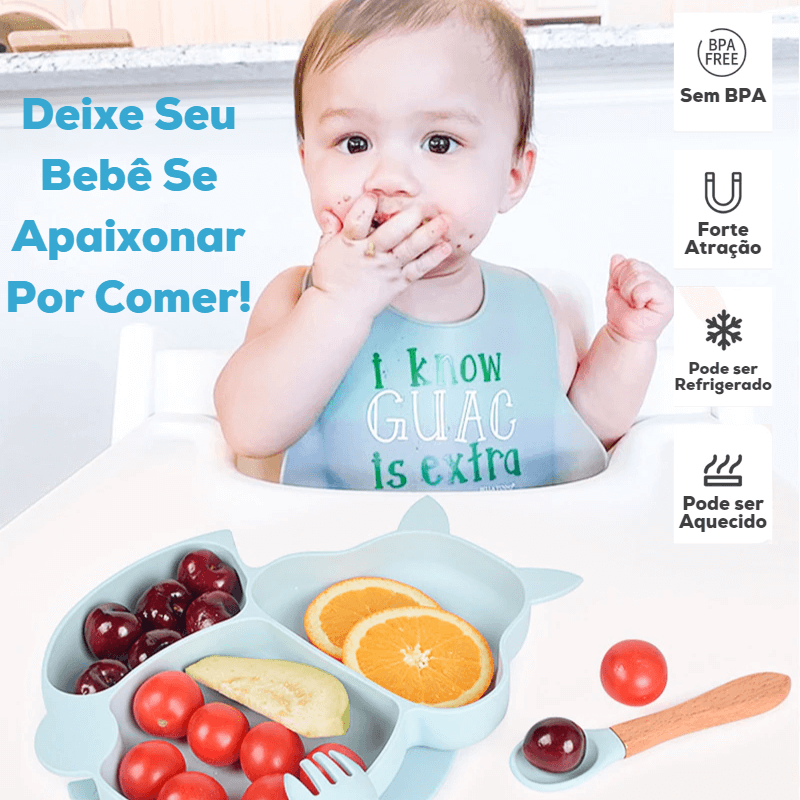 Kit Alimentação Infantil em Silicone - 8Pçs - LOJA LINES